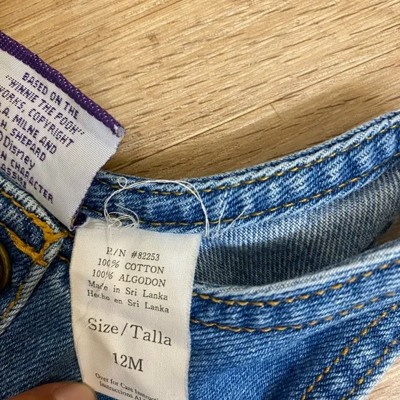 Vintage winnie Pooh logo overoll with Floral Design - Picture 4 of 4